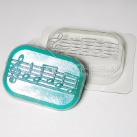 Ноты - пластиковая форма для мыла